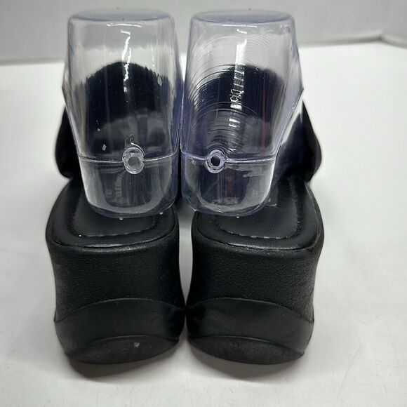 No Boundaries Lizzie Chunky Slip On Chonky Sandals Open Toe Black VTG 90s 8.5 - Picture 2 of 11